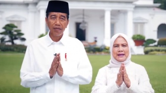 Jokowi-Iriana Ucapkan Selamat Idul Fitri: Mari Saling Memaafkan