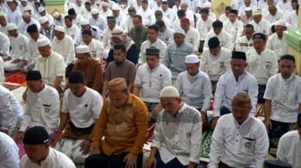 Ratusan Warga Binaan Pemasyarakatan Salat Id di Lapas Gorontalo