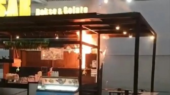 Tenant Bakso di Bandara Sepinggan Terbakar, Petugas Sigap Padamkan Api dalam 3 Menit