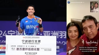 Kalahkan Li Shi Feng di Final, Jonatan Christie Persembahkan Gelar Juara BAC 2024 untuk Orang Tua