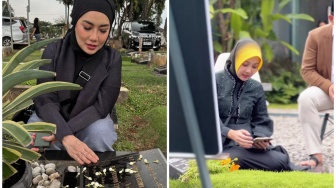 Mirip Reza Artamevia, Momen Istri Ridwan Kamil Tabur Bunga saat Ziarah Makam Digunjing