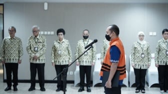 Ekspresi Mantan Kepala Rutan KPK Achmad Fauzi Minta Maaf Secara Terbuka Soal Kasus Pungli