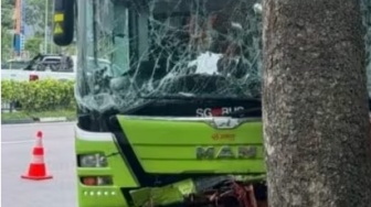 Kecelakaan Bus SMRT di Singapura, Seorang Sopir Tewas Usai Tabrak Trotoar