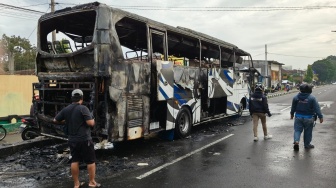 Sebuah Bus Tujuan Pati Terbakar di Sleman, Nihil Korban Jiwa