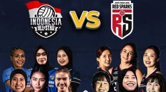 Sedang Main! Red Sparks vs Indonesia All Star 2024, Ini Link Nonton Streaming Megawati Lawan Yolla Yuliana