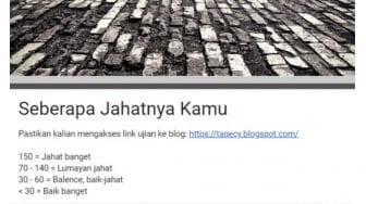 Link Tes Ujian Seberapa Jahat Kamu Google Form yang Viral, Ketahui Cara Mainnya