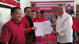 Benyamin Davnie Ambil Formulir Penjaringan Bakal Calon Wali Kota Tangsel dari PDIP: Saya Ingin Banyak Dukungan