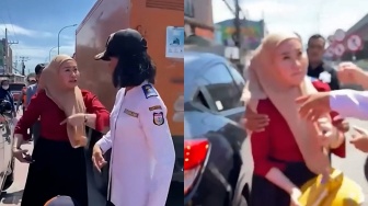 Detik-detik Perempuan di Makassar Ngamuk Gegara Mobilnya Digembok Dishub