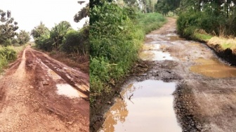 Jalan Rusak di Mulang Maya Lampung Utara tak Pernah Tersentuh Perbaikan
