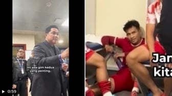 Erick Thohir Masuk Ruang Ganti Beri Wejangan Usai Timnas Dihajar Uzbekistan, Wajah Lemas Witan Sulaeman Jadi Sorotan