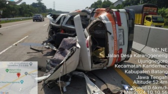 Kecelakaan Maut di Tol Batang-Semarang, Ambulans Tabrak Truk Gandeng, Satu Orang Meninggal