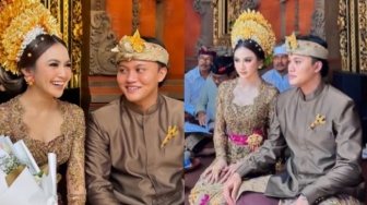 Kenakan Pakaian Adat Bali, Rizky Febian Tampil Gagah di Acara Mepamit