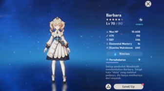 3 Material Ascension Awal yang Dibutuhkan Barbara di Game Genshin Impact