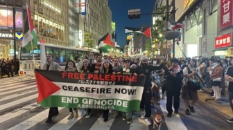 Ratusan Warga Jepang Ikuti The Intifada March Bela Palestina