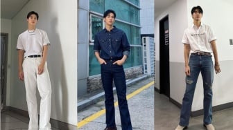 6 Style OOTD dengan Denim Pants ala Lee Seung Hyub, Kekinian Banget!