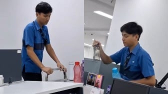 Tuai Pro Kontra, Aksi Office Boy Isikan Air Minum untuk Seluruh Karyawan