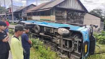 Bus Pariwisata Big Bird Tabrak 4 Pejalan Kaki di Toba, 2 Orang Tewas