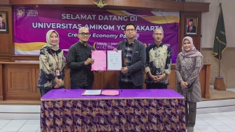 Komitmen Lanjutkan Program MBKM, Prodi Ilmu Komunikasi Universitas Amikom Lakukan MoU dengan Suarajogja.id