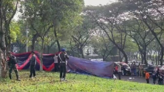 Pesawat Jatuh di Lapangan Sunbrust BSD Ternyata Terbang dari Tanjung Lesung ke Pondok Cabe