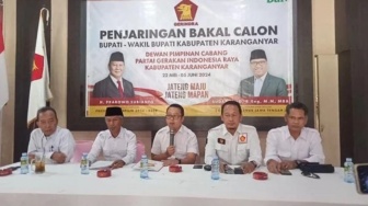 Partai Gerindra Buka Pendaftaran, Putra Mantan Bupati Karanganyar Gercep Ambil Formulir