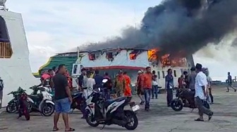 Kapal Roro Terbakar di Bengkalis, Terungkap Dugaan Penyebabnya