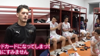 Momen Justin Hubner Minta Maaf karena Kartu Merah, Reaksi Pemain Cerezo Osaka di Luar Dugaan