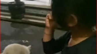 Bocah Ini Berbagi Kerupuk Dengan Anjing, Warganet Ketar-ketir