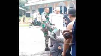 Istrinya yang sedang Hamil Ditabrak Pemotor di Deli Serdang, Reaksi Oknum TNI Tendang Pria Ini Tuai Pro dan Kontra