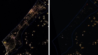 Perbandingan Foto Satelit Gaza Tahun 2023 dan 2024 Bikin Terharu, Netizen: Menyayat Hati..