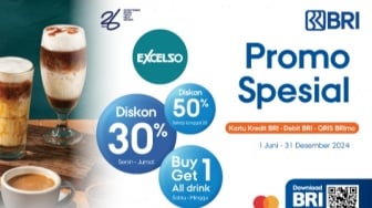 Promo Seru di Excelso! Hemat Lebih Banyak Pakai Kartu Debit dan Kredit BRI!