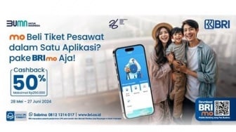 Jangan Ketinggalan, Ayo Manfaatkan Promo Cashback 50 Persen Tiket Pesawat di BRImo untuk Liburan Sekolah Makin Hemat