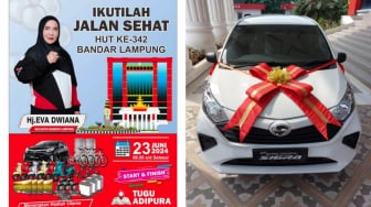 Jalan Sehat HUT Bandar Lampung Berhadiah Mobil, Catat Tanggal dan Lokasinya