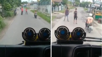 Jalanan Tanjung Morawa Deli Serdang Viral Gegara Bikin Supir Truk Boncos