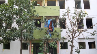 Suasana terkini di Rumah Susun Sederhana Sewa (Rusunawa) Marunda di Jakarta, Senin (24/6/2024). [Suara.com/Alfian Winanto]