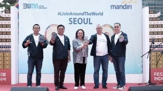 Konsisten ! Bank Mandiri Gelar Program Mandiri Sahabatku dan Kenalkan Fitur Livin di Seoul