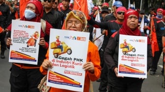 Minta PHK Pekerja Tekstil Dihentikan, Buruh Demo di Patung Kuda