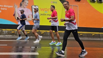 Saleh Husin Giat Akhir Pekan dengan Olahraga Lari, Berhasil Finish 10 Kilometer