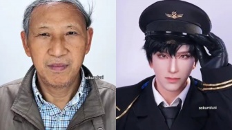 MUA Cina Sulap Wajah Kakeknya Mirip Artis Tampan, Usia 66 Tahun Bak Pemuda Belia