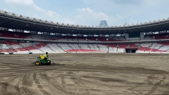 Hadirkan Kualitas Terbaik, Stadion Utama GBK Prioritaskan Pekerjaan Revitalisasi Lapangan