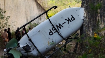 Helikopter Jatuh di Tebing Suluban Bali, Diduga akibat Terlilit Tali Layangan