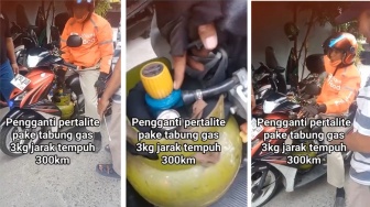 Viral Motor Gunakan Bahan Bakar Gas 3 Kg, Satu Tabung Bisa Tempuh 300 Km