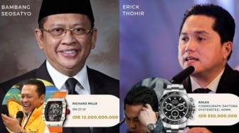 Jutaan vs Miliaran: Segini Perbedaan Harga Jam Tangan Bambang Seosatyo Dibanding Erick Thohir