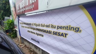 Viral Spanduk 'Menjaga Intoleransi di Pilgub Sulsel Penting"