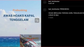 Jangan Terjebak, Hoaks Berulang Tentang Kapal Tenggelam Menyebut Lokasi di Bali