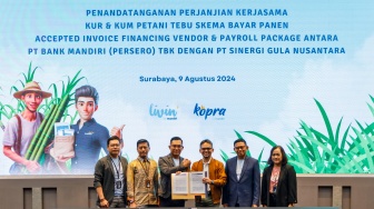 Perluas Ekosistem Pertanian, Bank Mandiri Perkuat Kemitraan dengan PT Sinergi Gula Nusantara