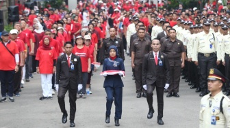 Seluruh Apartemen Kelolaan ICM di Podomoro City Serentak Laksanakan Upacara HUT ke-79 RI