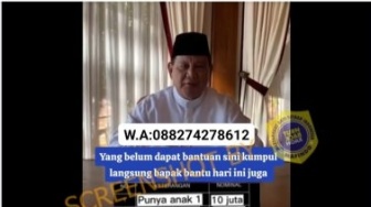 Cek Fakta: Prabowo Bagikan Bantuan Rp45 Juta