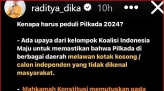 Terkenal Anti Politik, Raditya Dika Kini Turut Suarakan Tagar KawalputusanMK