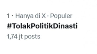 #TolakPolitikDinasti Menggema, Amarah Rakyat Sudah Sampai Puncaknya