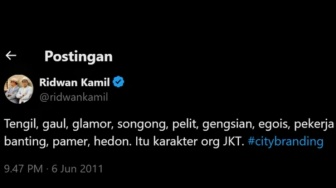 Ridwan Kamil Hapus Cuitan Julid tentang Orang Jakarta, Jejak Digital Masih Bertebaran di X